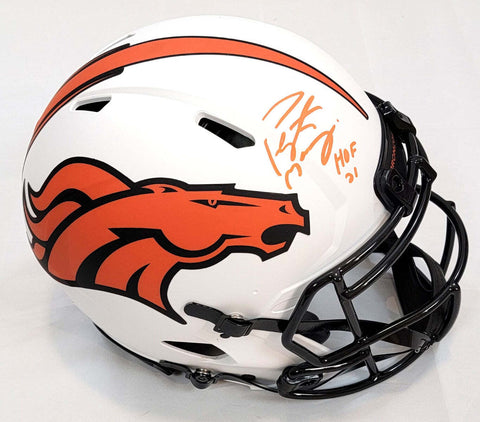 Peyton Manning Signed Broncos Lunar Eclipse Authentic Helmet W/ HOF 21 Fanatics