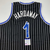 Autographed/Signed Anfernee Penny Hardaway Orlando Black Jersey PSA/DNA COA