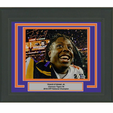 FRAMED Autographed/Signed TRAVIS ETIENNE JR Clemson 8x10 Photo Beckett COA #1