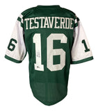 Vinny Testaverde New York Signed Green Football Jersey BAS ITP