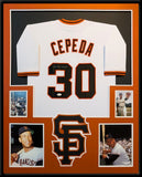 FRAMED SAN FRANCISCO GIANTS ORLANDO CEPEDA AUTOGRAPHED SIGNED JERSEY JSA COA