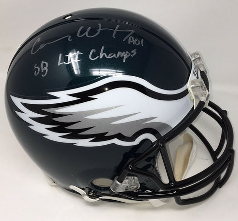 CARSON WENTZ Autographed "SB LII Champs" Authentic Proline Helmet FANATICS