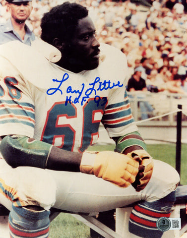 Larry Little Autographed Miami Dolphins 8x10 Photo HOF Beckett 47789