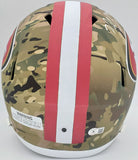 NICK BOSA AUTOGRAPHED SIGNED 49ERS CAMO FULL SIZE SPEED HELMET BECKETT QR 196988