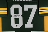 JORDY NELSON (Packers green TOWER) Signed Autographed Framed Jersey Beckett