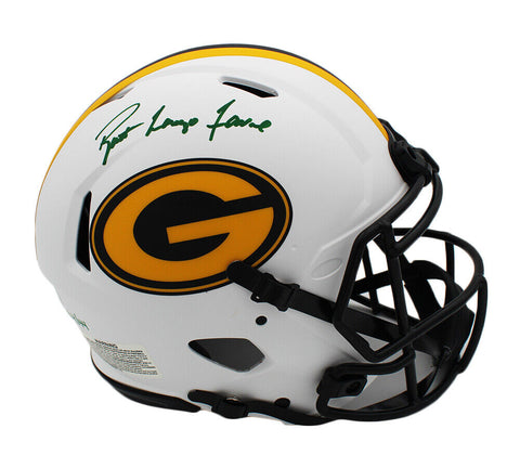 Brett Lorenzo Favre Signed Green Bay Packers Speed Auth Lunar Helmet- LE 44/44