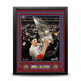 Chase Utley World Series Trophy Phillies Autographed 11x14 Framed Photo Fanatics