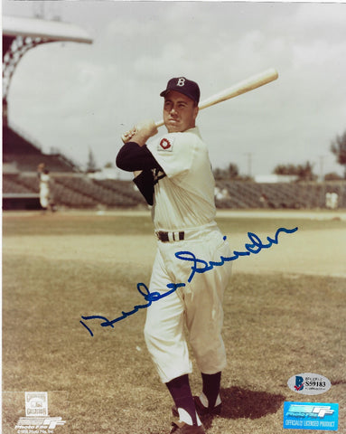 Duke Snider Autographed Brooklyn Dodgers 8x10 Photo Beckett Authenticated #2