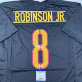 Autographed/Signed Brian Robinson Jr. Washington Black Jersey PSA/DNA COA