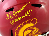 O. J. Simpson Signed USC Trojans F/S Speed Helmet w/ Heisman - JSA W Auth