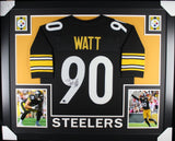 TJ WATT (Steelers black SKYLINE) Signed Autographed Framed Jersey Beckett