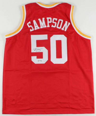 Ralph Sampson Signed Houston Rockets Red Jersey (PSA COA) HOF 2012