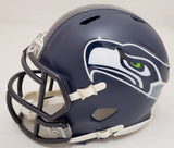 TYLER LOCKETT AUTOGRAPHED SEAHAWKS SPEED MINI HELMET IN SILVER MCS HOLO 182260