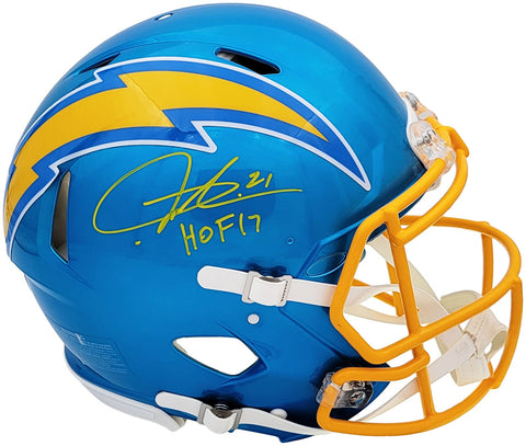 LADAINIAN TOMLINSON AUTO CHARGERS FLASH FULL SIZE AUTH HELMET BECKETT 201538