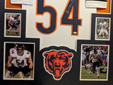 FRAMED CHICAGO BEARS BRIAN URLACHER AUTOGRAPHED SIGNED JERSEY JSA COA