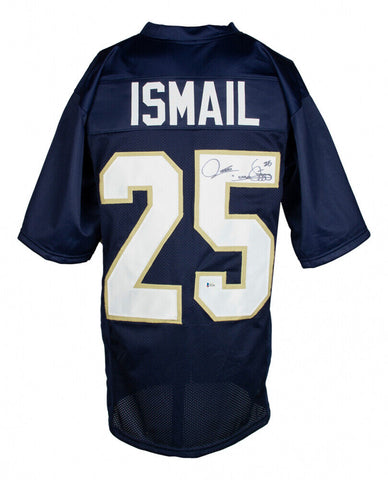 Raghib Rocket Ismail Signed Notre Dame Fighting Irish Jersey (Beckett) W.R.