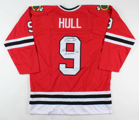 Bobby Hull Signed Chicago Blackhawks Jersey Inscribed "The Golden Jet" (JSA COA)