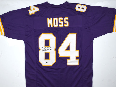 Randy Moss Autographed Purple Pro Style Jersey - Beckett W Hologram *Black *8