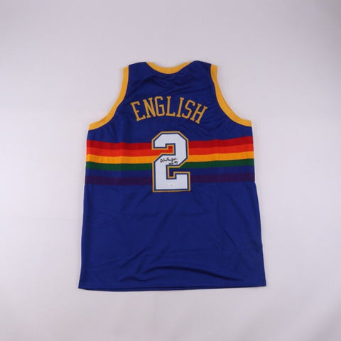 Alex English Signed Denver Nuggets Jersey (JSA) 8xNBA All-Star 1982-1989 Forward