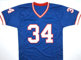 Thurman Thomas Autographed Blue Pro Style Jersey w/HOF - Beckett W Holo *Black