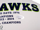 STEVE LARGENT & JIM ZORN AUTOGRAPHED SEAHAWKS WHITE LOGO FOOTBALL MCS 210468