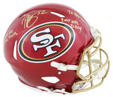 49ers Patrick Willis "3x Insc" Signed Flash F/S Speed Proline Helmet BAS Witness