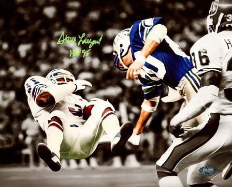 STEVE LARGENT AUTOGRAPHED 8X10 PHOTO HOF 95 FUMBLE ON HARDEN MCS 211084