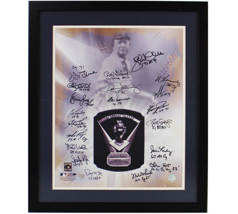 Signed Framed 16x20 MLB CY Young Award Photo - Bob Gibson, Frank Viola, Turley
