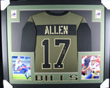 JOSH ALLEN (Bills STS SKYLINE) Signed Autographed Framed Jersey Beckett