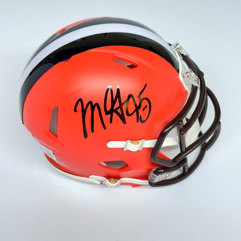 Myles Garrett Autographed Signed Cleveland Browns Mini Helmet Helmet Black BAS