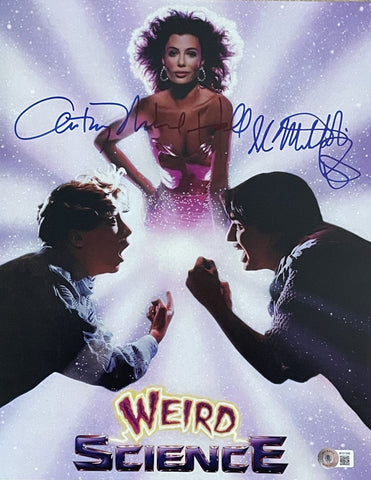 Ilan Mitchell-Smith Anthony Michael Hall Signed Weird Science Photo BAS 47709