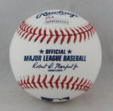 Rickey Henderson Autographed Rawlings OML Baseball w/ Man of Steal -JSA Auth