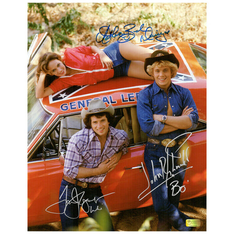 John Schneider Tom Wopat Catherine Bach Autographed Dukes of Hazzard 11x14 Photo