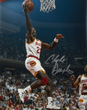 Clyde Drexler Autographed Houston Rockets 16x20 Lay Up Photo - Beckett W Holo