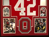 FRAMED OHIO STATE BUCKEYES JOHN BROCKINGTON AUTOGRAPHED SIGNED JERSEY JSA COA