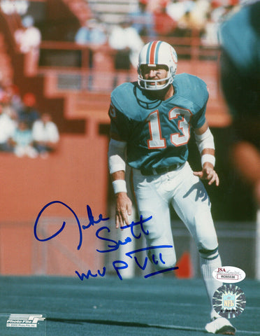 Jake Scott Autographed/Signed Miami Dolphins 8x10 Photo MVP JSA 48533