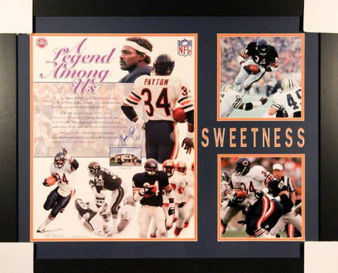 Walter Payton Signed Chicago Bears 27x33 Custom Framed Photo (Payton COA)