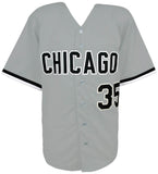 Frank Thomas Signed Grey Custom Jersey - (SCHWARTZ COA)