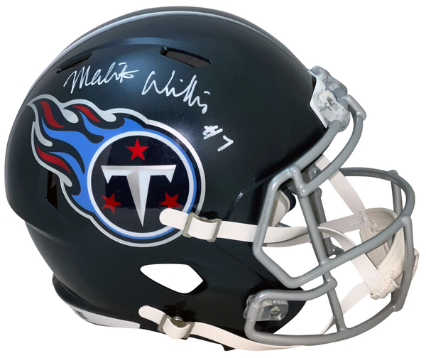 MALIK WILLIS SIGNED AUTOGRAPHED TENNESSEE TITANS FULL SIZE SPEED HELMET BECKETT