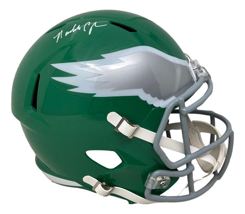 Randall Cunningham Signed Eagles FS Kelly Green Speed Replica Helmet BAS