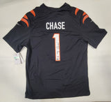 JAMARR CHASE SIGNED CINCINNATI BENGALS NIKE AUTHENTIC JERSEY BECKETT COA