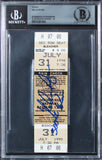 Rangers Nolan Ryan "300th Win" Signed July 31, 1990 Ticket Stub Auto 10 BAS Slab