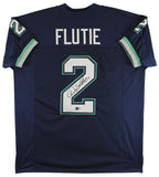 Doug Flutie Authentic Signed Navy Blue Pro Style Jersey Autographed BAS Witness