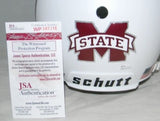 DAK PRESCOTT SIGNED MISSISSIPPI STATE BULLDOGS MATTE WHITE FULL SIZE HELMET JSA