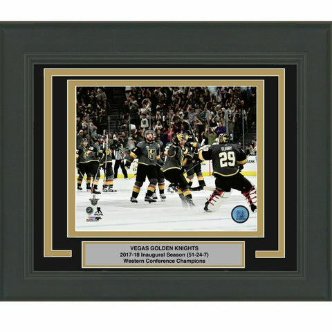 Framed VEGAS GOLDEN KNIGHTS Inaugural Season 8x10 Photo Professionally Matted #3