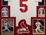 FRAMED IN SUEDE ST LOUIS CARDINALS ALBERT PUJOLS AUTOGRAPHED JERSEY BECKETT HOLO