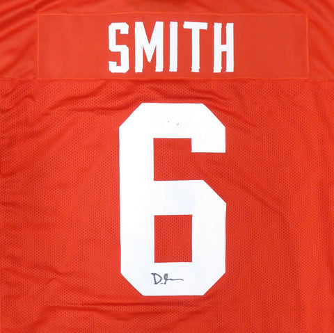 ALABAMA DEVONTA SMITH AUTOGRAPHED RED JERSEY SIGNED ON BOTTOM BECKETT 191128