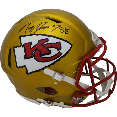 Tony Gonzalez Autographed Kansas City Chiefs Pro Flash Helmet Beckett 47428