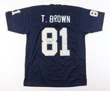 Tim Brown Signed Notre Dame Fighting Irish Jersey (JSA COA) Oakland Raiders W.R.