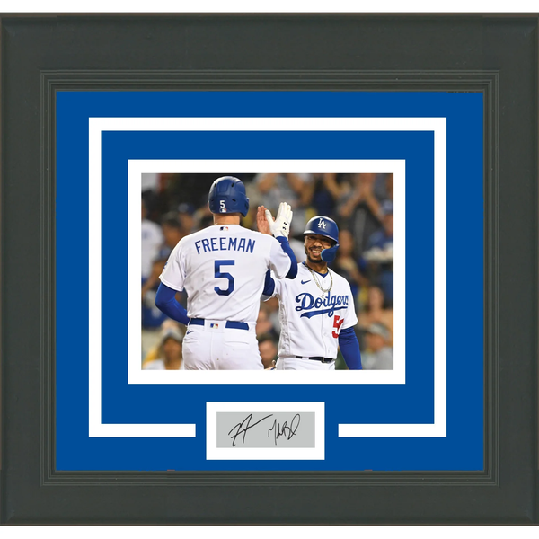 Framed Freddie Freeman & Mookie Betts Facsimile Engraved Sigs Dodgers Photo